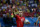 Switzerland's Xherdan Shaqiri salutes as he carries the ball after scoring a hat-trick during the group E World Cup soccer match between Honduras and Switzerland at the Arena da Amazonia in Manaus, Brazil, Wednesday, June 25, 2014. Switzerland won 3-0.(AP Photo/Felipe Dana)