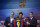 FC Barcelona's Luis Suarez, from Uruguay, center, poses with Barcelona's sports director Andoni Zubizarreta, left, and Barcelona's vice-president Jordi Mestre during a press conference of his presentation at the Camp Nou in Barcelona, Spain, Tuesday, Aug. 19, 2014. Barcelona unveiled Suarez on Tuesday, an event delayed for over five weeks since his transfer from Liverpool due to his latest suspension for biting an opponent at the World Cup. (AP Photo/Manu Fernandez)