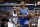 Oklahoma City Thunder guard Russell Westbrook (0) drives the ball to the basket in front of Dallas Mavericks guard Jameer Nelson (14) during the first half of a preseason NBA basketball game, Friday, Oct. 10, 2014, in Dallas. (AP Photo/Jim Cowsert)