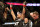 Feb 1, 2014; Newark, NJ, USA; Jose Aldo (red gloves) celebrates beating Ricardo Lamas (blue gloves) during UFC 169 at Prudential Center. Mandatory Credit: Joe Camporeale-USA TODAY Sports