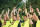 Victorious Borussia Dortmund's soccer team celebrates with their trophy after defeating Juventus Turin 3-1 in the final of the European Champions League Cup in Munich, Wednesday, May 28, 1997. (AP Photo/Thomas Kienzle)