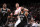 HOUSTON, TX - FEBRUARY 27:  Cory Jefferson #21 of the Brooklyn Nets boxes out against Donatas Motiejunas #20 of the Houston Rockets during the game on February 27, 2015 at the Toyota Center in Houston, Texas. NOTE TO USER: User expressly acknowledges and agrees that, by downloading and or using this photograph, User is consenting to the terms and conditions of the Getty Images License Agreement. Mandatory Copyright Notice: Copyright 2015 NBAE (Photo by Bill Baptist/NBAE via Getty Images)