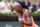 Serena Williams of the U.S. celebrates winning the second round match of the French Open tennis tournament against Germany's Anna-Lena Friedsam in three sets 5-7, 6-3, 6-3, at the Roland Garros stadium, in Paris, France, Thursday, May 28, 2015. (AP Photo/Thibault Camus)