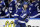 Tampa Bay Lightning center Tyler Johnson celebrates  his goal with teammates during the second period in Game 2 of the NHL hockey Stanley Cup Final against the Chicago Blackhawks on Saturday, June 6, 2015, in Tampa Fla. (AP Photo/Chris O'Meara)