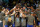 The members of the Golden State Warriors celebrate after winning the NBA Finals against the Cleveland Cavaliers in Cleveland, Wednesday, June 17, 2015. The Warriors defeated the Cavaliers 105-97 to win the best-of-seven game series 4-2. (AP Photo/Paul Sancya)