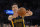 Los Angeles Lakers guard Steve Nash passes the ball during the first half of an NBA basketball game against the Washington Wizards, Friday, March 21, 2014, in Los Angeles. (AP Photo/Mark J. Terrill)