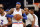 East Team's Carmelo Anthony, of the New York Knicks, holds a ball before the start of  the NBA All-Star basketball game, Sunday, Feb. 15, 2015, in New York. (AP Photo/Kathy Willens)