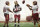 Washington Redskins running back Matt Jones (31) looks on next to Alfred Morris, right, at an NFL football organized team activity, Tuesday, June 9, 2015, in Ashburn, Va. (AP Photo/Nick Wass)