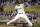 Miami Marlins starting pitcher Jose Fernandez throws in the first inning of a baseball game against the Atlanta Braves, Friday, Sept. 25, 2015, in Miami. (AP Photo/Lynne Sladky)