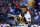 Pittsburgh Pirates catcher Chris Stewart gestures to the Mound during a baseball game against the San Francisco Giants, Saturday, Aug. 22, 2015, in Pittsburgh.  (AP Photo/Fred Vuich)