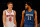 NEW YORK, NY - DECEMBER 16:  Kristaps Porzingis #6 of the New York Knicks and Karl-Anthony Towns #32 of the Minnesota Timberwolves talk during  the game at Madison Square Garden on December 16, 2015 in New York City. The Knicks defeated the Timberwolves 107-102. NOTE TO USER: User expressly acknowledges and agrees that, by downloading and or using this photograph, User is consenting to the terms and conditions of the Getty Images License Agreement.  (Photo by Mike Stobe/Getty Images)