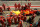 The car of Brazilian Ferrari Formula One driver Felipe Massa sets on fire during a pit stop in the Spanish Grand Prix at the Montmelo racetrack near Barcelona, Spain, Sunday, May 13, 2007. Massa was unharmed. (AP Photo/Daniel Ochoa de Olza)