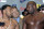 Mike Tyson (left) and Julius Francis stare each other down at the weigh-in.