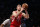 Houston Rockets forward Donatas Motiejunas (20) prepares to shoot in the first half of an NBA basketball game, Tuesday, Dec. 8, 2015, in New York. (AP Photo/Kathy Willens)