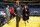 LOS ANGELES, CA - APRIL 13:  Kobe Bryant #24 of the Los Angeles Lakers and his wife Vanessa Bryant walk onto the court after the game against the Utah Jazz on April 13, 2016 at Staples Center in Los Angeles, California. NOTE TO USER: User expressly acknowledges and agrees that, by downloading and/or using this Photograph, user is consenting to the terms and conditions of the Getty Images License Agreement. Mandatory Copyright Notice: Copyright 2016 NBAE (Photo by Jesse D. Garrabrant/NBAE via Getty Images)