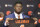 Cleveland Browns' Corey Coleman holds up a jersey during a news conference at the NFL football team's training camp facility, Saturday, April 30, 2016, in Berea, Ohio. Coleman played wide receiver at Baylor. (AP Photo/Tony Dejak)