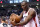 May 23, 2016; Toronto, Ontario, CAN;  Toronto Raptors center Bismack Biyombo (8) smiles as he holds the ball at the end of a 105-99 win over Cleveland Cavaliers in game four of the Eastern conference finals of the NBA Playoffs at Air Canada Centre. Mandatory Credit: Dan Hamilton-USA TODAY Sports