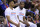 Oklahoma City Thunder guard Russell Westbrook, left, and Oklahoma City Thunder forward Kevin Durant, right, talk during a timeout during the second half of an NBA basketball game in Oklahoma City, Monday, April 11, 2016. Oklahoma City won 112-79. (AP Photo/Alonzo Adams)