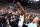 SAN ANTONIO, TX - JUNE 15: Tim Duncan #21 of the San Antonio Spurs reacts after winning the 2014 NBA Finals at AT&T Center on June 15, 2014 in San Antonio, Texas. NOTE TO USER: User expressly acknowledges and agrees that, by downloading and/or using this photograph, user is consenting to the terms and conditions of the Getty Images License Agreement.  Mandatory Copyright Notice: Copyright 2014 NBAE (Photo by Nathaniel S. Butler/NBAE via Getty Images)