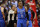 WASHINGTON, DC - FEBRUARY 13: Russell Westbrook #0 of the Oklahoma City Thunder reacts to a play against the Washington Wizards in the first half at Verizon Center on February 13, 2017 in Washington, DC.  NOTE TO USER: User expressly acknowledges and agrees that, by downloading and or using this photograph, User is consenting to the terms and conditions of the Getty Images License Agreement.  (Photo by Rob Carr/Getty Images)