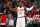 ATLANTA, GA - APRIL 24:  Paul Millsap #4 of the Atlanta Hawks celebrates during Game Four of the Eastern Conference Quarterfinals of the 2017 NBA Playoffs on April 24, 2017 at Philips Arena in Atlanta, Georgia. NOTE TO USER: User expressly acknowledges and agrees that, by downloading and/or using this photograph, user is consenting to the terms and conditions of the Getty Images License Agreement. Mandatory Copyright Notice: Copyright 2017 NBAE (Photo by Kevin Liles/NBAE via Getty Images)