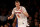 NEW YORK, NY - MARCH 27:  Kristaps Porzingis #6 of the New York Knicks celebrates his basket in the first quarter against the Detroit Pistons at Madison Square Garden on March 27, 2017 in New York City. NOTE TO USER: User expressly acknowledges and agrees that, by downloading and or using this Photograph, user is consenting to the terms and conditions of the Getty Images License Agreement  (Photo by Elsa/Getty Images)