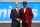 Jun 22, 2017; Brooklyn, NY, USA; Frank Ntilikina of France is introduced by NBA commissioner Adam Silver as the number eight overall pick to the New York Knicks in the first round of the 2017 NBA Draft at Barclays Center. Mandatory Credit: Brad Penner-USA TODAY Sports