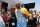 LOS ANGELES - JUNE 14: Kobe Bryant and Ice Cube at the Los Angeles Lakers parade outside of Staples Center on June 14, 2002 in Los Angeles, California. NOTE TO USER:  User expressly acknowledges and agrees that, by downloading and/or using this Photograph, User is consenting to the terms and conditions of the Getty Images License Agreement.  Mandatory copyright notice:2002 NBAE (Photo By Andrew D. Bernstein /NBAE/Getty Images)
