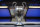 The Champions League Trophy stands on display during the UEFA Champions League football group stage draw ceremony in Monaco on August 24, 2017.  / AFP PHOTO / VALERY HACHE        (Photo credit should read VALERY HACHE/AFP/Getty Images)