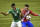 Mexico footballer Victor Reyes (L) vies for the ball with Costa Rica player Alexander Roman during their Under 17 Concacaf qualifying football match at the Maracana stadium on May 5, 2017 in Panama City. / AFP PHOTO / RODRIGO ARANGUA        (Photo credit should read RODRIGO ARANGUA/AFP/Getty Images)