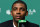 BOSTON, MA - SEPTEMBER 1: Kyrie Irving talks with the media as he gets introduced as Boston Celtics on September 1, 2017 at the TD Garden in Boston, Massachusetts.  NOTE TO USER: User expressly acknowledges and agrees that, by downloading and or using this photograph, User is consenting to the terms and conditions of the Getty Images License Agreement. Mandatory Copyright Notice: Copyright 2017 NBAE  (Photo by Brian Babineau/NBAE via Getty Images)