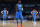 OKLAHOMA CITY, OK- OCTOBER 19:  Paul George #13 shoots a foul shot while Carmelo Anthony #7 and Russell Westbrook #0 of the Oklahoma City Thunder look during the game against the New York Knicks on October 19, 2017 at Chesapeake Energy Arena in Oklahoma City, Oklahoma. NOTE TO USER: User expressly acknowledges and agrees that, by downloading and or using this photograph, User is consenting to the terms and conditions of the Getty Images License Agreement. Mandatory Copyright Notice: Copyright 2017 NBAE (Photo by Layne Murdoch Sr./NBAE via Getty Images)