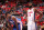 DETROIT, MI - OCTOBER 23:  Joel Embiid #21 of the Philadelphia 76ers and Andre Drummond #0 of the Detroit Pistons look on during the game on October 23, 2017 at Little Caesars Arena in Detroit, Michigan. NOTE TO USER: User expressly acknowledges and agrees that, by downloading and/or using this photograph, user is consenting to the terms and conditions of the Getty Images License Agreement. Mandatory Copyright Notice: Copyright 2017 NBAE (Photo by Brian Sevald/NBAE via Getty Images)