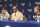 Eric Dickerson speaks next to Los Angeles Rams general manager Les Snead, left, and coach Sean McVay after signing a one-day contract to retire as a member of the Rams, reuniting the famous running back with his first NFL football franchise, at the team's training complex in Thousand Oaks, Calif., Tuesday, Aug. 29, 2017. The Rams formalized the deal with Dickerson wearing his Hall of Fame blazer to complete the paperwork. Dickerson also became a vice president of business development with the Rams, who returned home to Los Angeles last year after 21 seasons in St. Louis. (AP Photo/Greg Beacham)