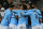 Manchester City players celebrates the opening goal scored by Manchester City's English midfielder Raheem Sterling during the English Premier League football match between Newcastle United and Manchester City at St James' Park in Newcastle-upon-Tyne, north east England on December 27, 2017. / AFP PHOTO / Lindsey PARNABY / RESTRICTED TO EDITORIAL USE. No use with unauthorized audio, video, data, fixture lists, club/league logos or 'live' services. Online in-match use limited to 75 images, no video emulation. No use in betting, games or single club/league/player publications.  /         (Photo credit should read LINDSEY PARNABY/AFP/Getty Images)