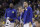 Golden State Warriors' Kevin Durant, left, head coach Steve Kerr and Klay Thompson during the second half of an NBA basketball game against the Portland Trail Blazers Monday, Dec. 11, 2017, in Oakland, Calif. (AP Photo/Marcio Jose Sanchez)