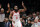 Houston Rockets guard James Harden (13) signals to his teammates after scoring a three-point shot during the second half of an NBA basketball game against the Brooklyn Nets, Tuesday, Feb. 6, 2018, in New York. Harden led the Rockets with 36 points in the game. (AP Photo/Kathy Willens)