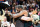 CLEVELAND, OH - MARCH 19: Former Cleveland Browns player Joe Thomas hugs LeBron James #23 of the Cleveland Cavaliers during a timeout during the first against the Milwaukee Bucks half at Quicken Loans Arena on March 19, 2018 in Cleveland, Ohio. NOTE TO USER: User expressly acknowledges and agrees that, by downloading and or using this photograph, User is consenting to the terms and conditions of the Getty Images License Agreement. (Photo by Jason Miller/Getty Images)