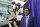Elgin Baylor stands next to a statue, just unveiled, honoring the Minneapolis and Los Angeles Lakers great, outside Staples Center in Los Angeles on Friday, April 6, 2018. (AP Photo/Reed Saxon)