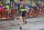 BROOKLINE, MA - APRIL 16:  Desiree Linden approaches the 24 mile marker of the 2018 Boston Marathon on April 16, 2018 in Brookline, Massachusetts. Linden became the first American winner since 1985 with an unofficial time of 2:39:54. (Photo by Scott Eisen/Getty Images)