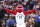 TORONTO, ON - APRIL 14: Raptor the mascot of the Toronto Raptors performs during a break in the action of the game against the Washington Wizards during Game One of the first round of the 2018 NBA Playoffs at Air Canada Centre on April 14, 2018 in Toronto, Canada. NOTE TO USER: User expressly acknowledges and agrees that, by downloading and or using this photograph, User is consenting to the terms and conditions of the Getty Images License Agreement. (Photo by Tom Szczerbowski/Getty Images) *** Local Caption *** Raptor
