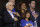 Vice President Mike Pence and his wife, Karen, stand during the playing of the national anthem before an NFL football game between the Indianapolis Colts and the San Francisco 49ers, Sunday, Oct. 8, 2017, in Indianapolis. (AP Photo/Michael Conroy)