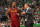 BOSTON, MA - MAY 15:  JR Smith #5 and Head Coach Tyronn Lue of the Cleveland Cavaliers talk over a play against the Boston Celtics during Game Two of the Eastern Conference Finals of the 2018 NBA Playoffs on May 15, 2018 at the TD Garden in Boston, Massachusetts. NOTE TO USER: User expressly acknowledges and agrees that, by downloading and or using this photograph, User is consenting to the terms and conditions of the Getty Images License Agreement. Mandatory Copyright Notice: Copyright 2018 NBAE (Photo by Jesse D. Garrabrant/NBAE via Getty Images)