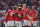 Manchester United players celebrate after Manchester United's English striker Marcus Rashford scored the opening goal during the English Premier League football match between Manchester United and Watford at Old Trafford in Manchester, north west England, on May 13, 2018. (Photo by Oli SCARFF / AFP) / RESTRICTED TO EDITORIAL USE. No use with unauthorized audio, video, data, fixture lists, club/league logos or 'live' services. Online in-match use limited to 75 images, no video emulation. No use in betting, games or single club/league/player publications. /         (Photo credit should read OLI SCARFF/AFP/Getty Images)
