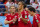 Denmark's forward Yussuf Poulsen (C) celebrates with teammates after scoring a goal during the Russia 2018 World Cup Group C football match between Peru and Denmark at the Mordovia Arena in Saransk on June 16, 2018. (Photo by Jack GUEZ / AFP) / RESTRICTED TO EDITORIAL USE - NO MOBILE PUSH ALERTS/DOWNLOADS        (Photo credit should read JACK GUEZ/AFP/Getty Images)