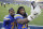 Los Angeles Chargers cornerback Desmond King (20) stands next to running back Melvin Gordon (28) while Gordon holds a cell phone on the field after the Chargers defeated the Cleveland Browns 19 to 10 in a game played at the StubHub Center in Carson, CA on Sunday, December 3, 2017. (AP Photo/John Cordes)