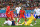TOPSHOT - Players vie for the ball during the Russia 2018 World Cup Group G football match between England and Belgium at the Kaliningrad Stadium in Kaliningrad on June 28, 2018. (Photo by Attila KISBENEDEK / AFP) / RESTRICTED TO EDITORIAL USE - NO MOBILE PUSH ALERTS/DOWNLOADS        (Photo credit should read ATTILA KISBENEDEK/AFP/Getty Images)
