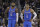 Oklahoma City Thunder's Russell Westbrook (0) stands next to teammate Paul George (13) during the first half of an NBA basketball game against the Golden State Warriors Tuesday, Feb. 6, 2018, in Oakland, Calif. (AP Photo/Marcio Jose Sanchez)