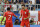 England's Harry Maguire, right, celebrates with England's Jesse Lingard after scoring his side's first goal during the quarterfinal match between Sweden and England at the 2018 soccer World Cup in the Samara Arena, in Samara, Russia, Saturday, July 7, 2018. (AP Photo/Matthias Schrader )