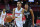 LAS VEGAS, NV - JULY 08:  Trae Young #11 of the Atlanta Hawks passes the ball as Wade Baldwin IV #2 of the Portland Trail Blazers looks on during the 2018 NBA Summer League at the Thomas & Mack Center on July 8, 2018 in Las Vegas, Nevada. NOTE TO USER: User expressly acknowledges and agrees that, by downloading and or using this photograph, User is consenting to the terms and conditions of the Getty Images License Agreement.  (Photo by Sam Wasson/Getty Images)